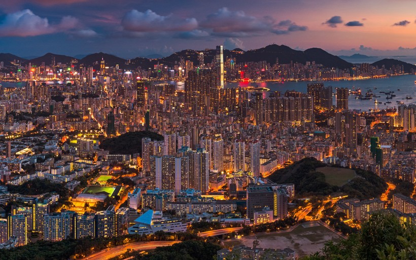 Hong Kong Cina città industriali